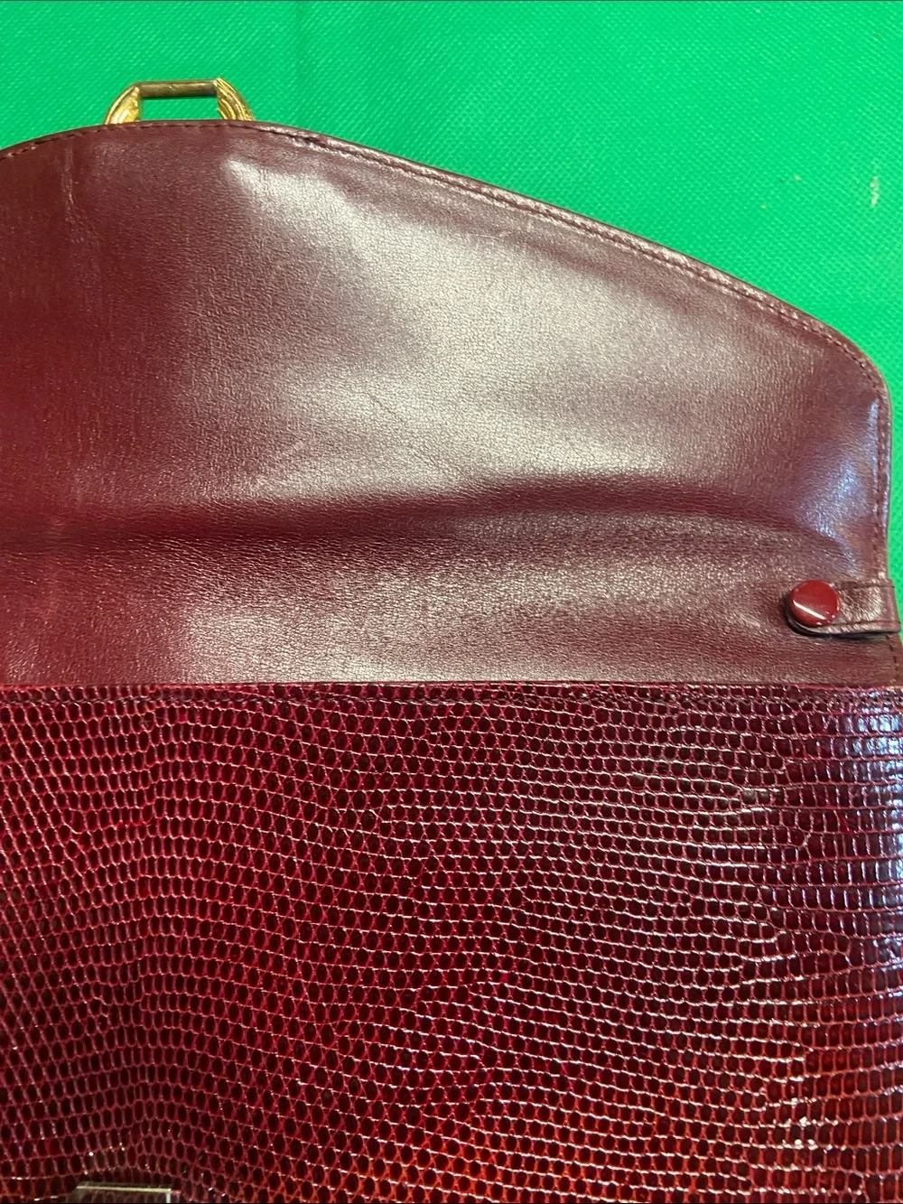 Vintage Madler Burgundy Snakeskin Bag
